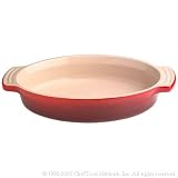 Kitchen & Housewares : Le Creuset Stoneware 9-1/2-Inch Oval Baking Dish, Red