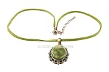 Vintage Green Necklace Suede