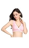 ブラジャー, SODIAL(R)女性のマタニティー授乳用のブラジャー　授乳期の母さんのための下着　ブラジャー　ピンク　ドットパターン　XL