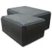 9" X 6" X 4" YOGA BLOCK - 2 PIECE PACK, BLACK