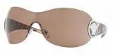 VERSACE 4162 B VE4162B 108/73 10873 HAVANA PLASTIC BROWN LENS SHIELD SUNGLASSES SHADES