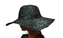 Black Wide Large Brim Beach Sun Floppy Hat Spf 50
