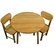 Rnd Table &amp; Two Chair Set-Nat