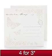 Here For You Butterfly Sympathy Card