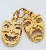 Comedy Tragedy Gold Charm - XAC341
