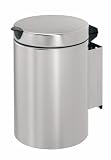 BRABANTIA 313264 Wandkosmetikeimer 3 L matt steel