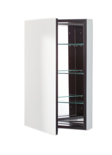 Robern PLM2030B PL Series Flat Plain Mirrored Door, 19-1/4-Inch W by 30-Inch H by 3-3/4-Inch D, Black Interior