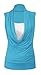 Forever Women Plain Plus Size Cowl Neck Inner Vest 2 in 1 Tunic Sleevless Style Top