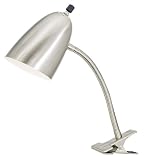 Pro Track® Brushed Steel Gooseneck Headboard Clip Lamp