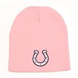 NFL Indianapolis Colts Embroidered Pink Cuffless Beanie Hat Cap