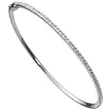 14kt White Gold Modish Diamond Bangle Bracelet