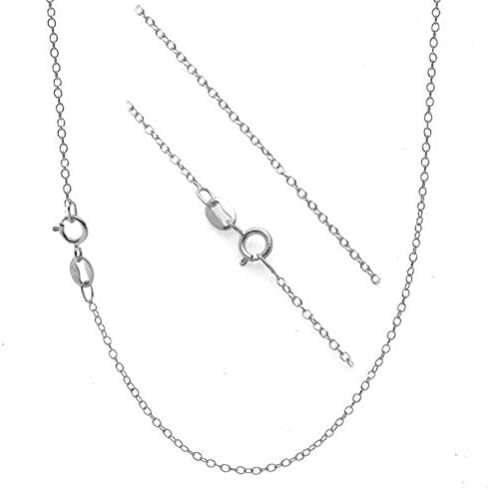 Crystalbella Fashion Silver 1Mm Thin Cable Chain Necklace - 14" 16" 18" 20" 22" 24" 30"