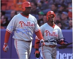 Phillies, Philadelphia (Jimmy Rollins, Ryan Howard) Autographed/Hand Signed 8x10 Photo By Jimmy Roll