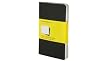 Squared cahier - black cover pocket set 3 quaderni a quadretti