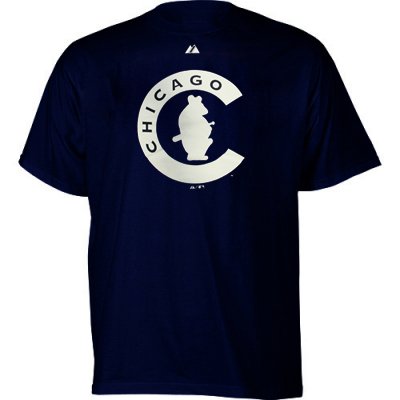Chicago Cubs 1908 Cooperstown Official Logo Tee By Majestic