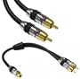 Cable Showcase Premium Grade Subwoofer Cable with Adaptor, 50 ft