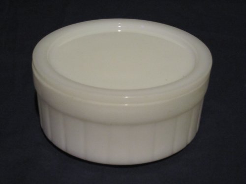 Vintage Federal Milk Glass Oven Ware Small Casserole Baking Dish w/ Lid