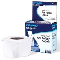30277 260-labels 9/16 X 3-7/16 White File Folder Dymo Labelwriter