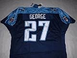 Eddie George Tennessee Titans Authentic Reebok NFL Football Jersey (Navy Blue)