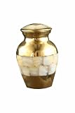 Star Legacy Brass Keepsake with Velvet Bag, Mother of Pearl