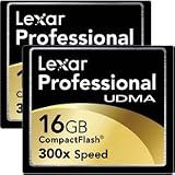 Lexar 16 GB Professional 300x UDMA Compact Flash Memory Card - Pack of 2 Cards