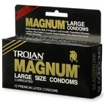 Trojan Magnum Premium Latex Condoms, Lubricated, Large Size , 12 condoms