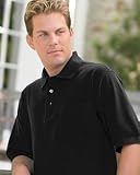100% Cotton Short Sleeve Double Knit Pique Polo with Pocket