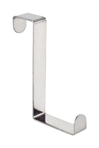 WENKO 4214062100 T&uuml;rgarderobenhaken - 6er Set, T&uuml;rf&auml;lze bis 4 cm, Edelstahl gl&auml;nzend, rostfrei, 1.2 x 9 x 10.5 cm