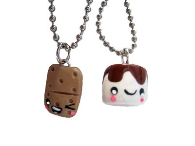 Smores Campfire Best Friends Necklace Set of 2 Included! 31HGq5wG4VL Smores Campfire Best Friends Necklace Set of 2 Included!