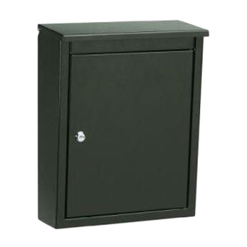 Stainless Steel Soho Home Architectural Locking Wall Mount Mailbox with Black Powder Coated