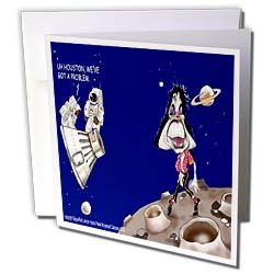 Londons Times Funny Music Cartoons - Michael Jackson Collectible, Real Moonwalk - Greeting Cards-6 Greeting Cards with envelopes