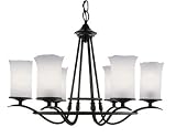Candle Light 6 Light Wrought Iron Chandelier