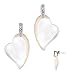 Beautiful White Mother Of Pearl In A Heart Shape title=