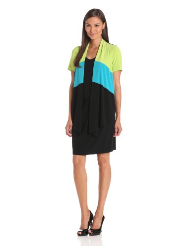 Danny & Nicole Women's Color Block Jacket Dress