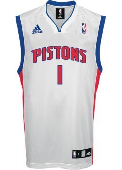 Chauncey Billups Youth Jersey: adidas White Replica #1 Detroit Pistons Jersey
