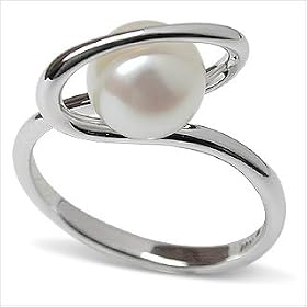 Halo Japanese Akoya Cultured Pearl Ring by American Pearl Jewelers