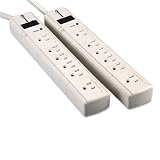 ~:~ INNOVERA ~:~ Six-Outlet Surge Suppressor, 900 Joules, 6-ft. Cord, Ivory, 2/box