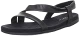 Aerosoles Women's Rediscover Casual Flat Sandal,Black,7.5 M US