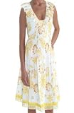 Clearance: Rebecca Taylor Deep V Dress in Marigold