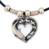 Earth Spirit Necklace - Dolphin Heart - Earth Spirit Necklace