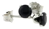 Black CZ 1/4 Carat Size Brilliant Cut Stud Earrings
