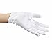 Cream and Sugar Soft Stretch Satin Gloves with Pearls, White