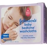 Johnson's Baby Bedtime Washcloths 14-Count (Pack of 3)