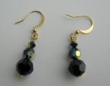 Swarovski Crystals Earrings Collection Genuine Swarovski AB Jet Crystals Sterling Silver Earrings (BRAND NEW)
