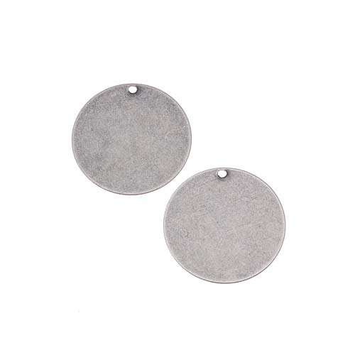 Antiqued Silver Plated Blank Stamping Circle 