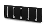 Spectrum 76110 Orion Wall Mount 5-Hook Rack, Black and Chrome