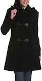Liz Claiborne Women's Toggle Closure 3/4 Length Coat With Button Off Hood
