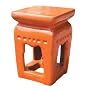 Ming Style Garden Stool - Paprika