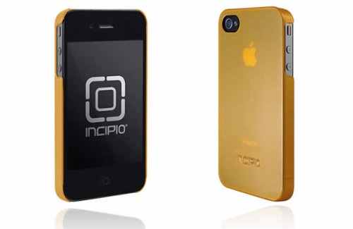 Incipio iPhone 4/4S feather Ultralight Hard Shell Case – 1 Pack – Carrying Case – Retail Packaging – Orange Soda