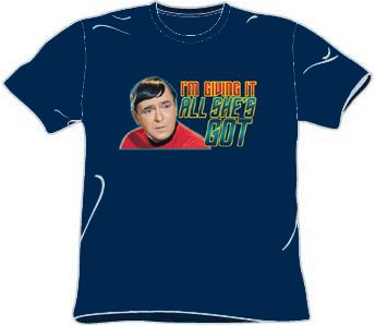 Star Trek Scotty ALL SHE'S GOT Classic Adult Navy Blue T-shirt